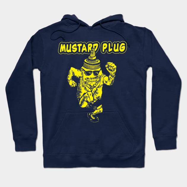 mustard plug rude Hoodie by PrettyNeat Patterns